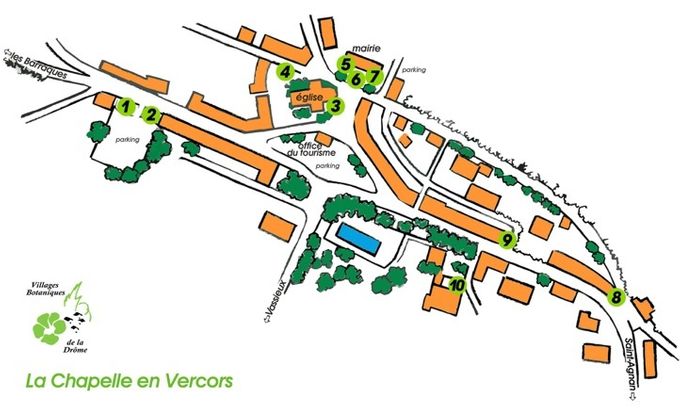 Plan général du circuit botanique